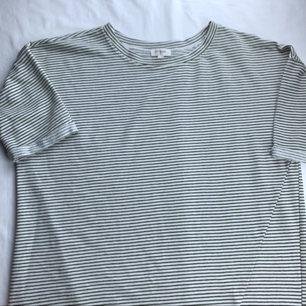 Umgee women's short sleeve striped tunic, medium - Picture 2 of 15